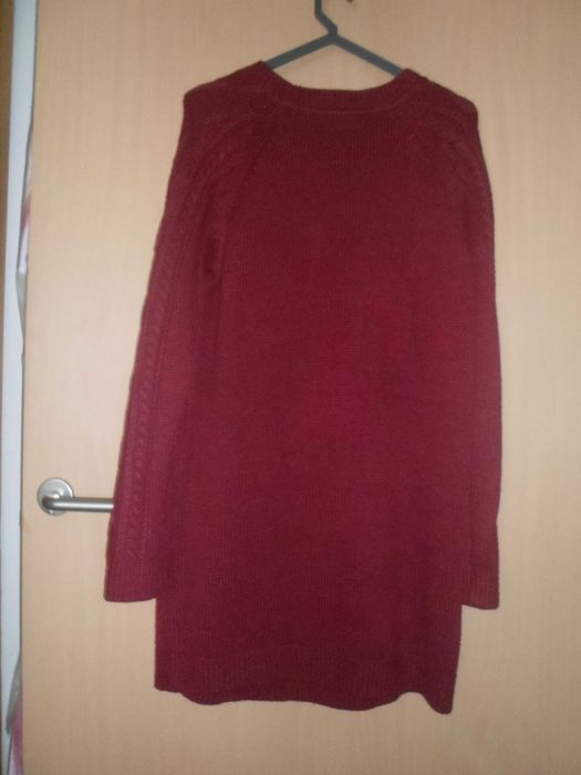 vestido de malha para mulher da marca Green Coast vermelho escuro
