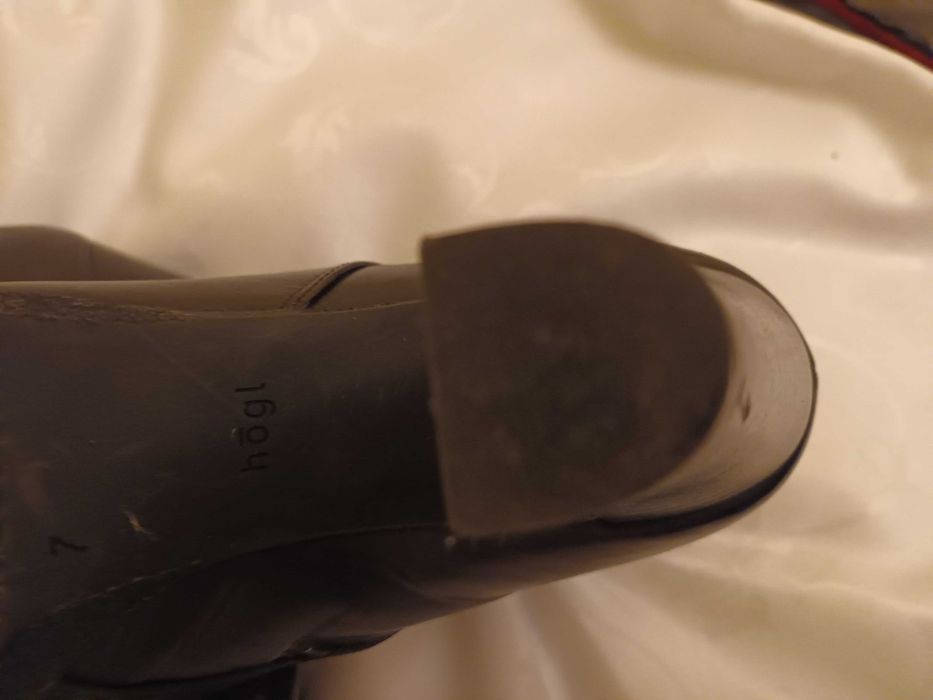 Högl , botki damskie skórzane , 7 , czarne , bardzo dobry