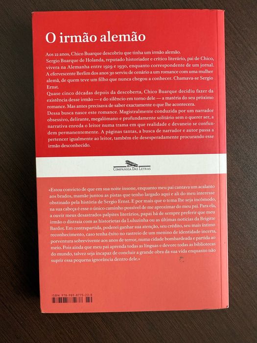 “O Irmão Alemão"do autor Chico Buarque.