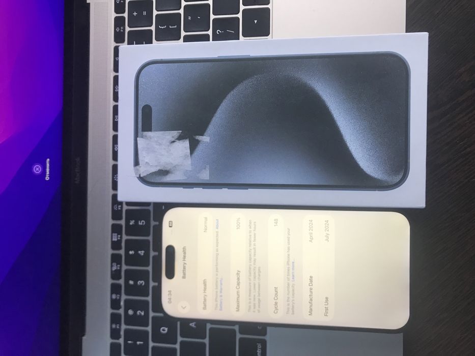 Apple iphone 15 Pro 128Gb Blue Titanium Фіз Сім
