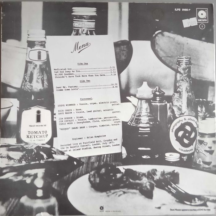 Traffic - - - - - Welcome To The Canteen - - - - - LP
