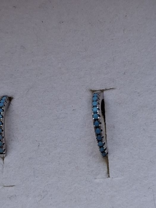 Kolczyki kółka turkus ..