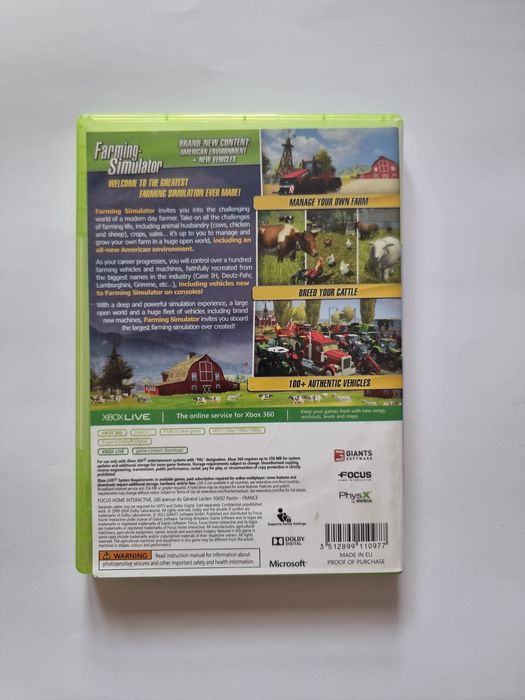 Farming Simulator xbox 360 Polska wersja