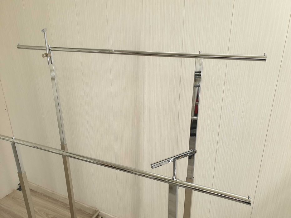 wieszak półka regulowany sklepowy niklowany solidny