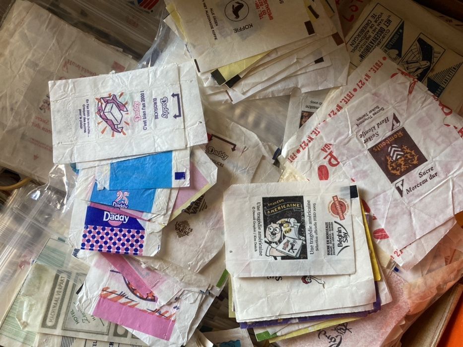 300 involucros de cubos de açucar - estrangeiros