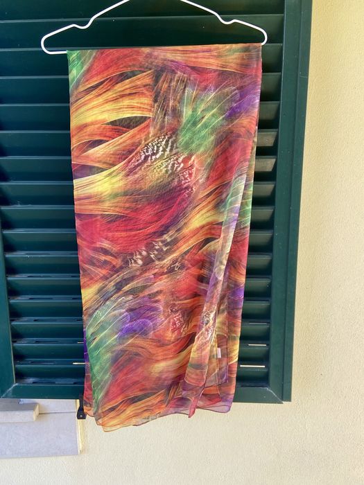 Lenço Seda colorido