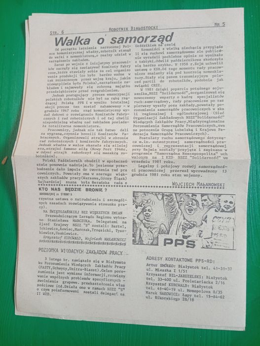 Robotnik Białostocki Pps Solidarność