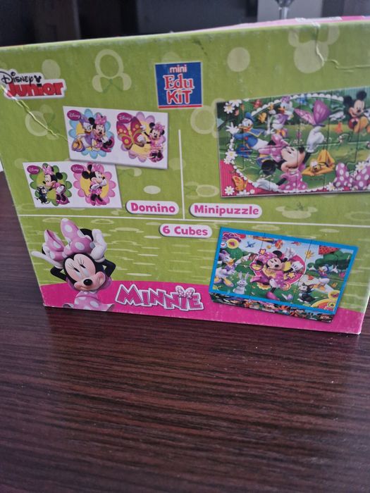 Minnie Puzzle Domino Klocki Obrazkowe 3w1