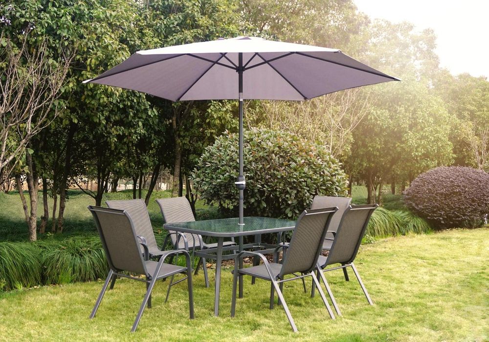 Parasol ogrodowy FLORIDA grafit 3 metry