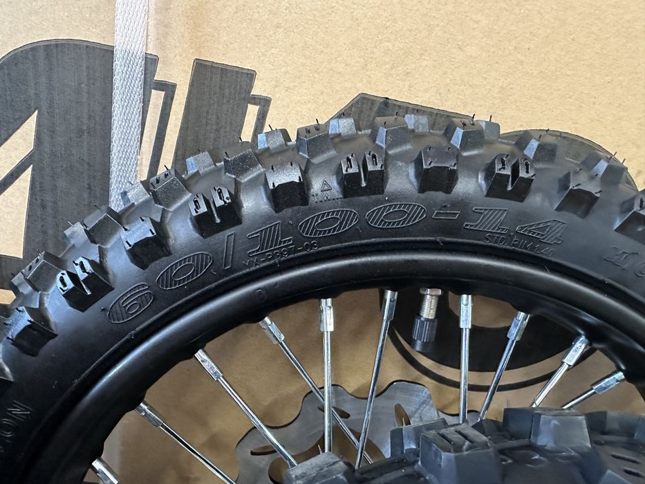 Komplet kół PITbike cross Mrf 14/12 nowe! opony - felgi - dętka