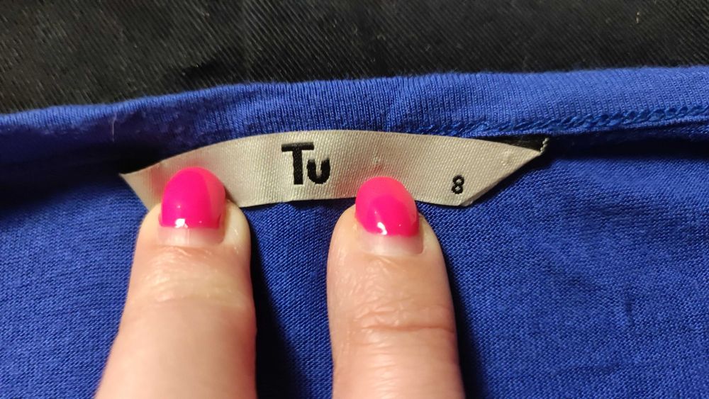 Niebieski t-shirt / bluzka TU | wiskoza | chabrowa