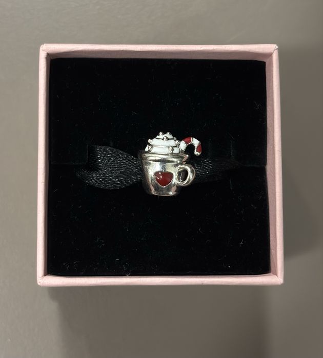 Pandora charms gorąca czekolada kubek filiżanka zawieszka srebro 925