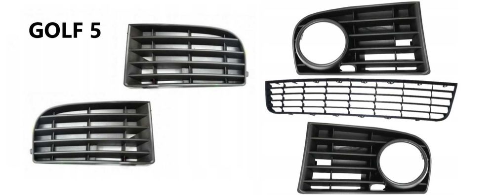 Решітка бампера решетка бампера заглушка  туманка Гольф 5 Golf 5