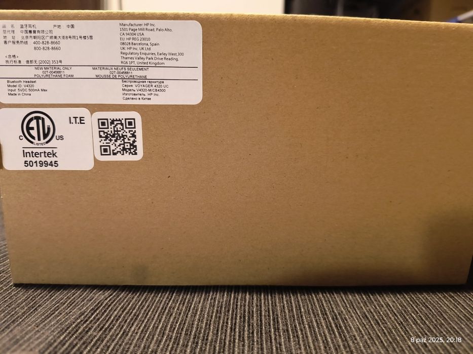 Nowe Słuchawki Poly VOYAGER 4320 UC V4320, USB-C Microsoft Teams
