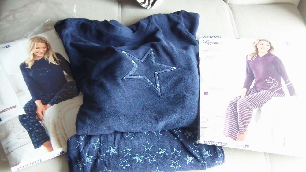 Pijama de senhora NOVA tamanho L (azul escuro)