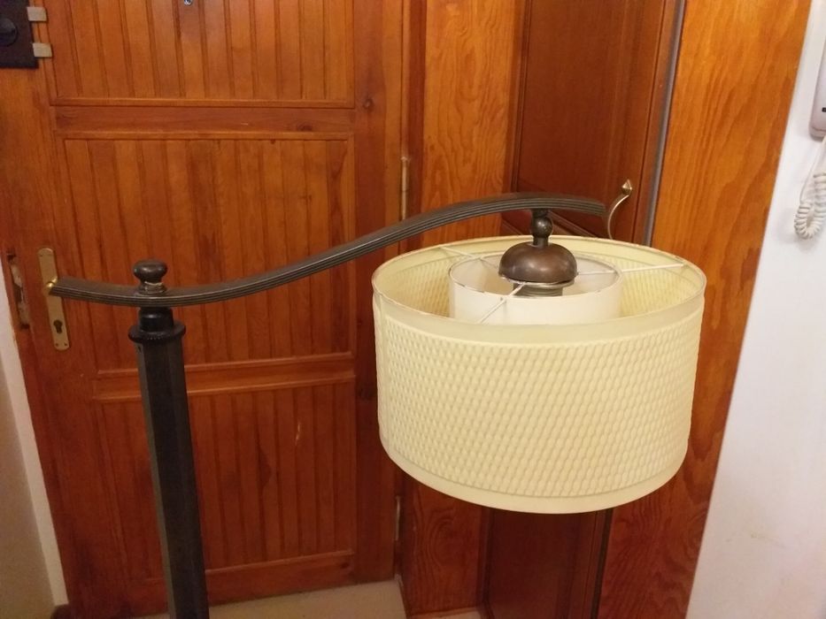 Art deco stara lampa podłogowa mosiężna orginalna