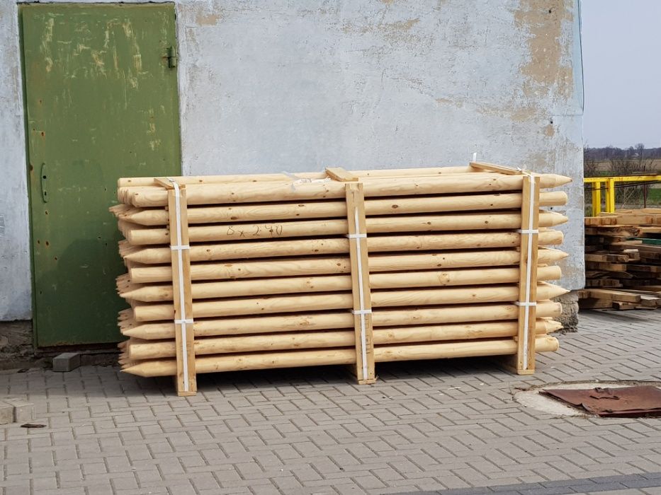 Palisada, pale drewniane wałki