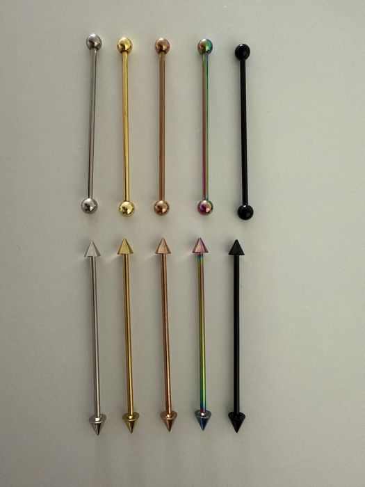 Lote Piercings (vários tamanhos, modelos e cores)