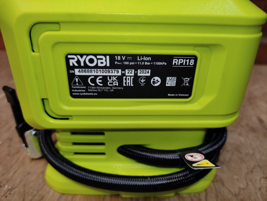 Акумуляторний компресор Ryobi RPI18 18V ONE+