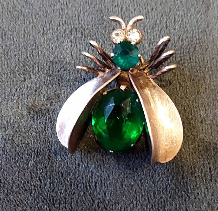 Брошка муха, срібло 875 молотобієць.