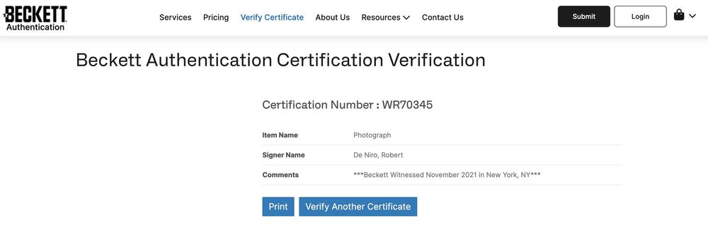 ! AUTOGRAF Robert DE NIRO Foto Plakat 40x50 cm Certyfikat WŚCIEKŁY BYK