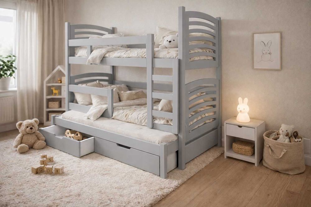 Łóżko Piętrowe 3 osobowe Olek ! Nowy model od Producenta !