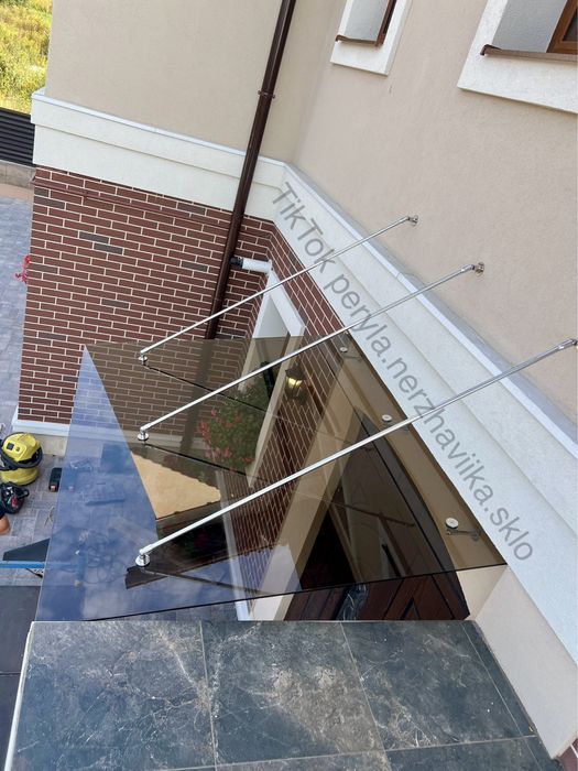 Скляні перила/скляні балкони/скло на тераси/скляні сходи/виробі з скла