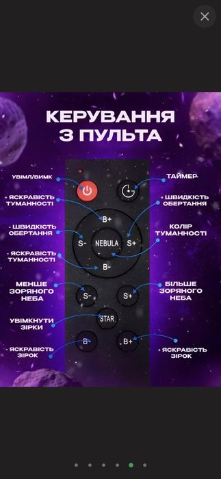 Нічник проектор космонавт