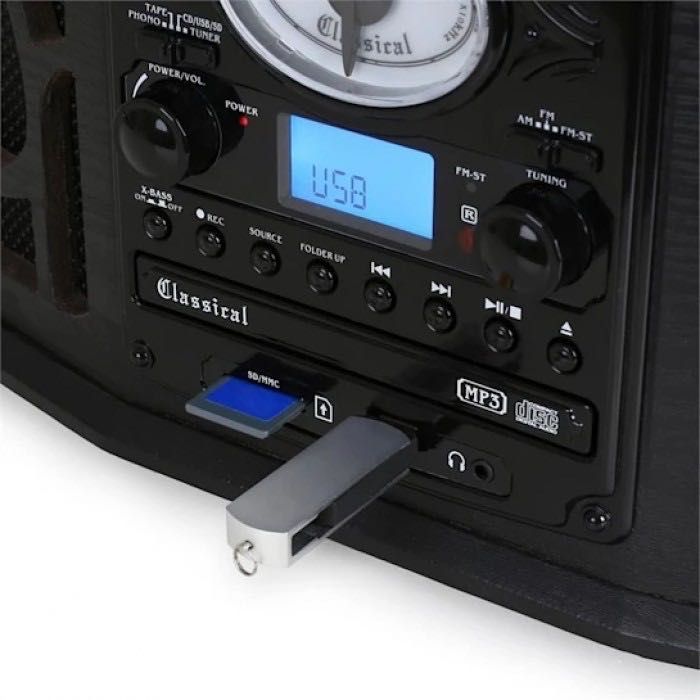 Виниловый ретро проигрыватель Стереосистема Auna NR-620(Германия)