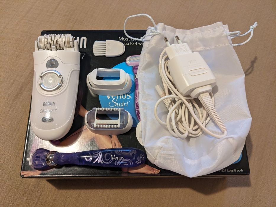 Епілятор BRAUN Silk epil 7 7537 + станок Gillette Venus Swirl