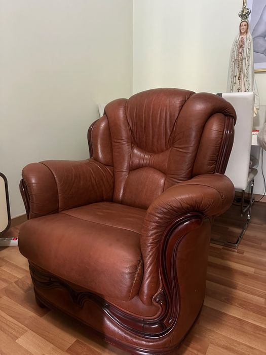 Conjunto de sofa e poltrona de sala