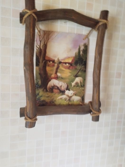 Картина маслом з Т.Г.Шевченко в рамці з дерева