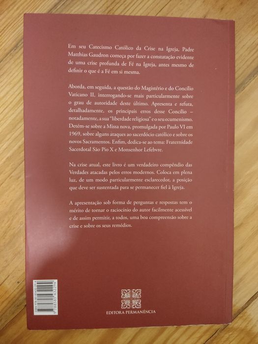 Livro "Catecismo Católico da Crise da Igreja"
