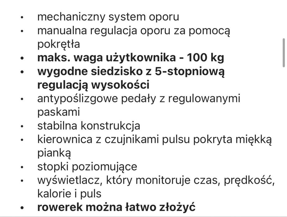 Rowerek stacjonarny treningowy Trex sport