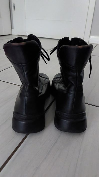 Skórzane wysokie botki