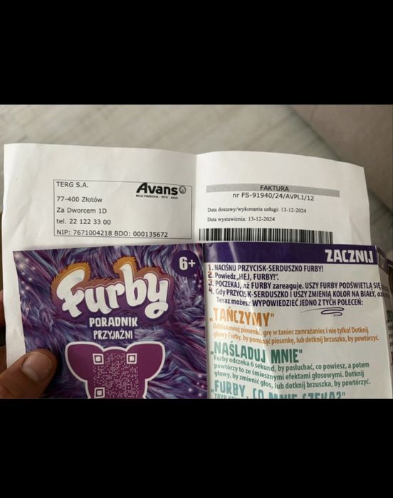 Furby wersja polska gwarancja