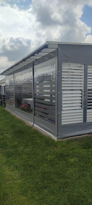 PLANDEKA na wymiar osłona zabudowa tarasu zasłona na altane