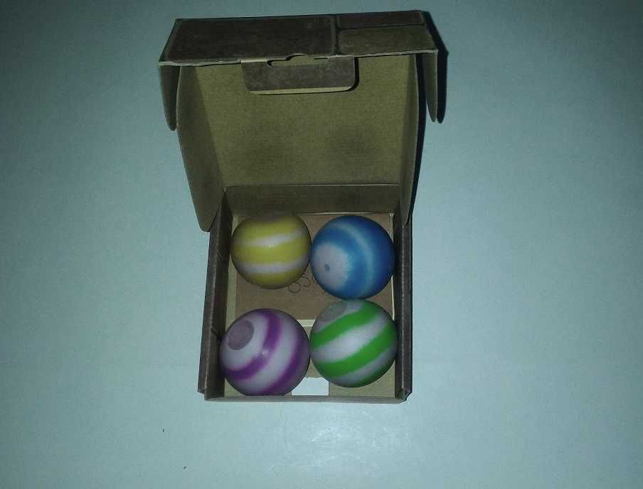 Силиконовый мячик антистресс диаметром 5.5 см ZaxiDeel - набор 4 шт.