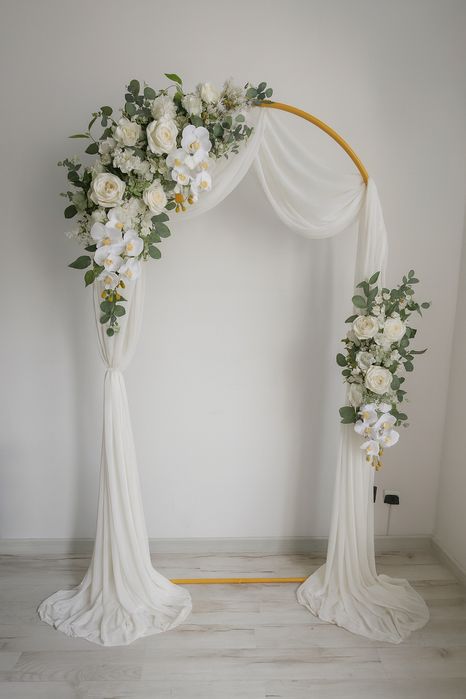 Wynajem dekoracja ścianka złoty stelaż wesele urodziny chrzest