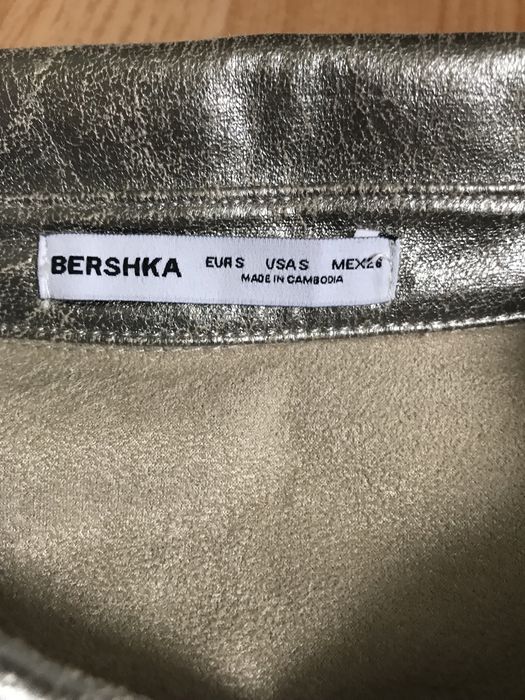 Брендова нова розм S наш 48 оверсайз штуч замша сорочка срібляста