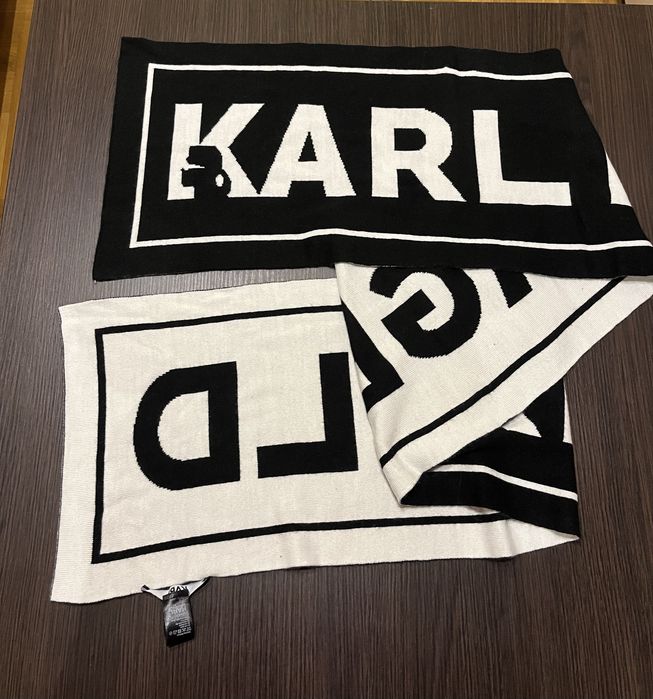 Шарф karl lagerfeld жіночий 100% вовна 175х35 см оригінал