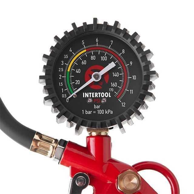 Пістолет для підкачування коліс із 63 мм манометром INTERTOOL PT-0503