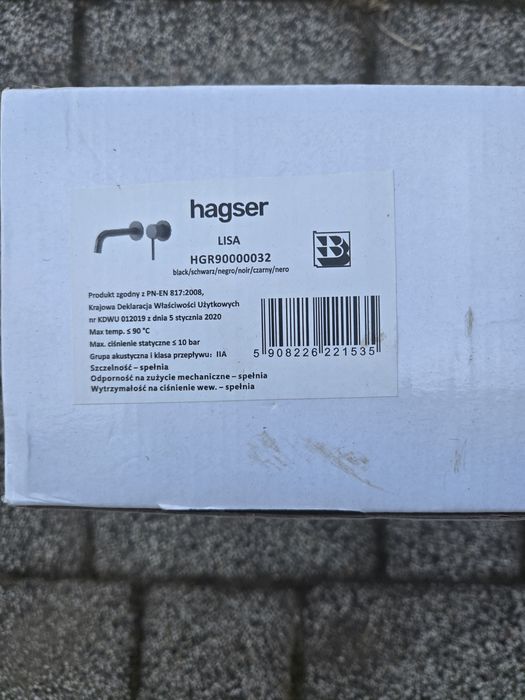 Bateria umywalkowa podtynkowa czarna hagser okazja!
