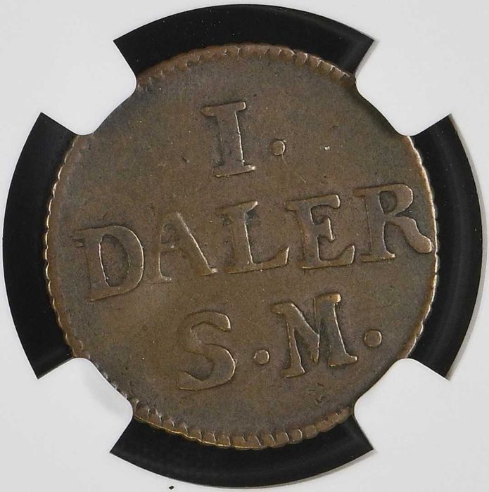 1 Daler Silvermynt - 1715 - Suécia - Charles XII - NGC (VF 30 BN)