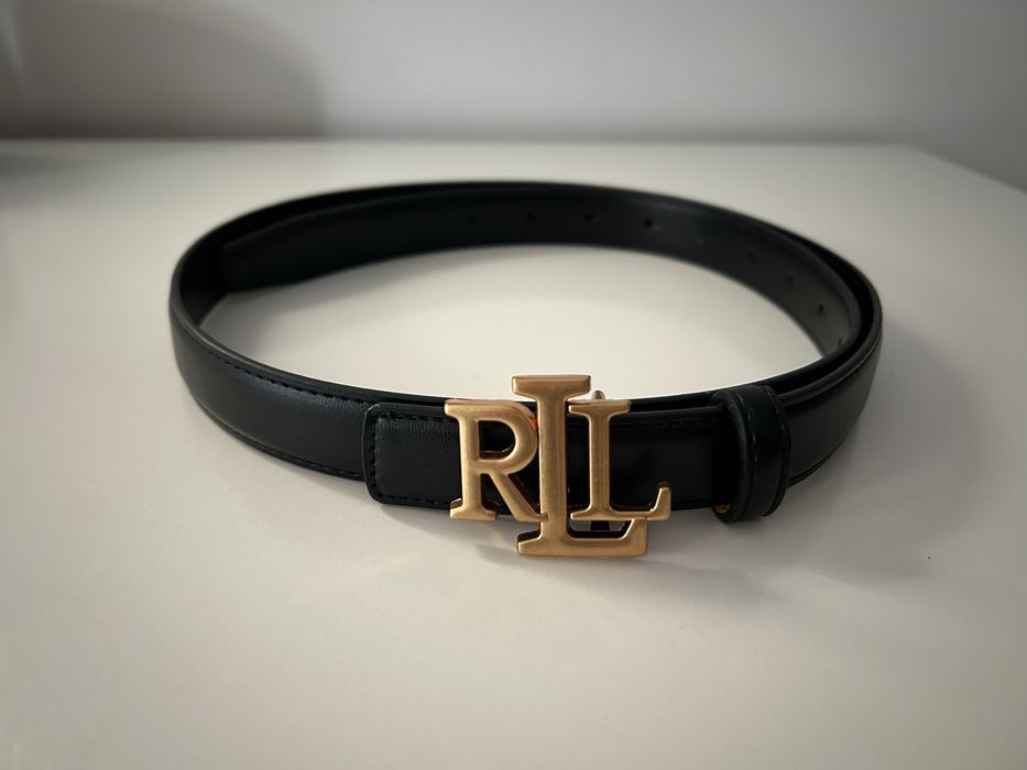 Pasek ralph lauren czarny 110 cm rll nowy logo