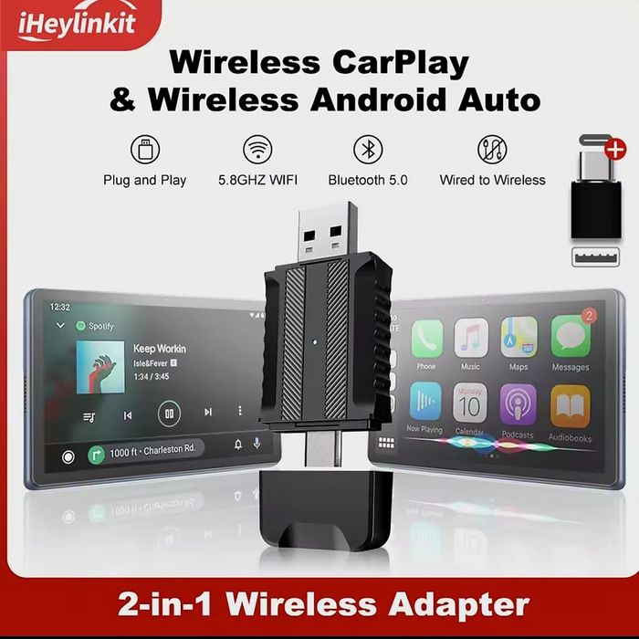 Бездротовий адаптер CarPlay android auto