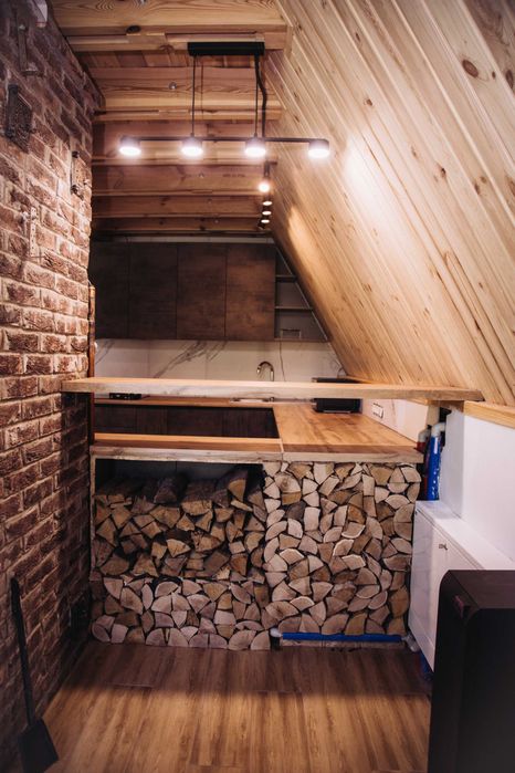 Будівництво капітального будинку шале (а-фрейм), 100 кв.м. під ключ