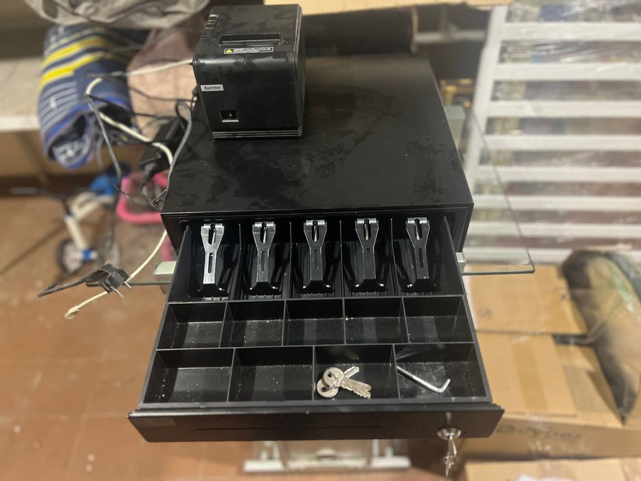 Кассовый ящик +термопринтер