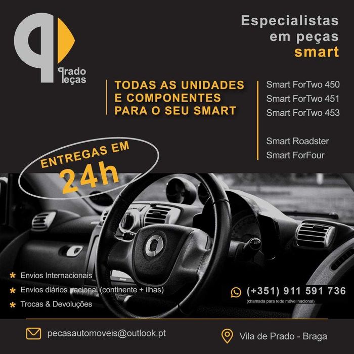 Peças Smart Fortwo roadster 450/ 451