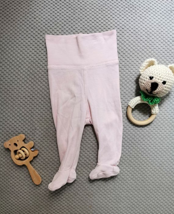 Różowe półśpiochy H&M spodenki półśpioszki legginsy 50 56